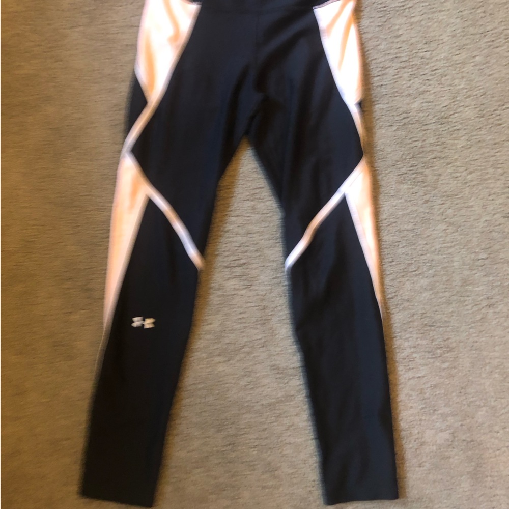 Under armor, pink and white leggings